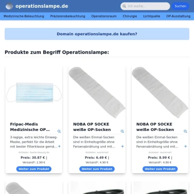 Screenshot operationslampe.de
