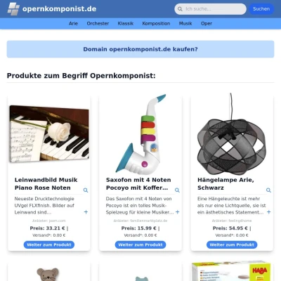 Screenshot opernkomponist.de