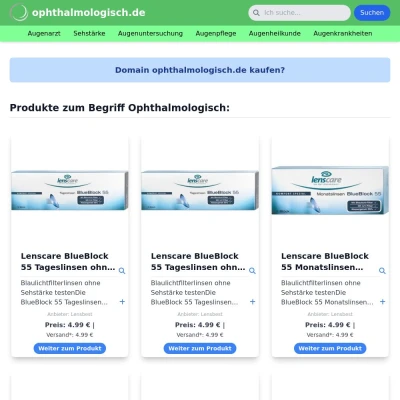 Screenshot ophthalmologisch.de