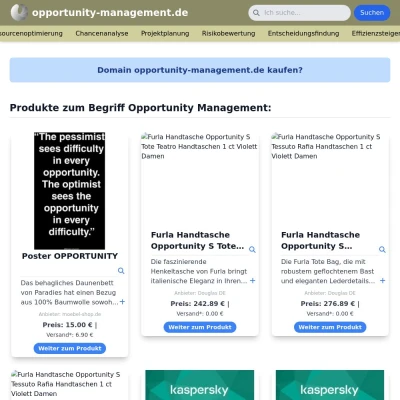 Screenshot opportunity-management.de