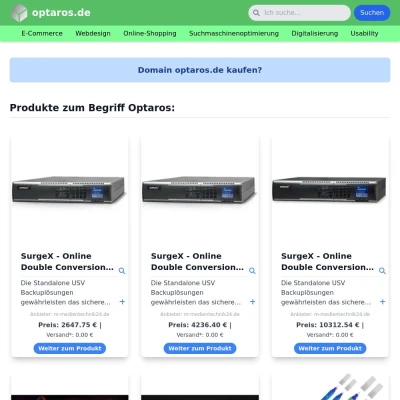 Screenshot optaros.de