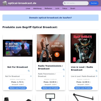 Screenshot optical-broadcast.de