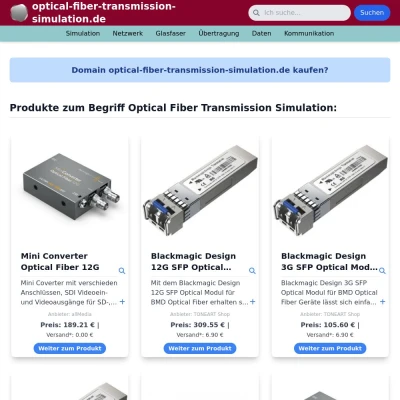 Screenshot optical-fiber-transmission-simulation.de