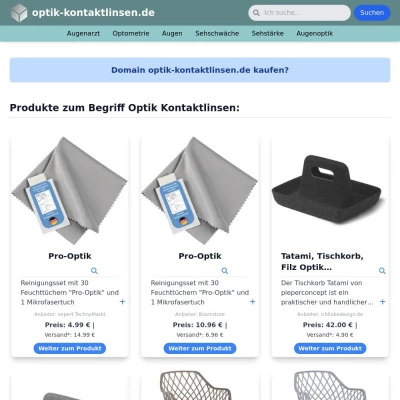 Screenshot optik-kontaktlinsen.de