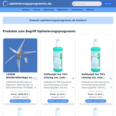 Screenshot optimierungsprogramm.de