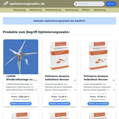 Screenshot optimierungswahn.de