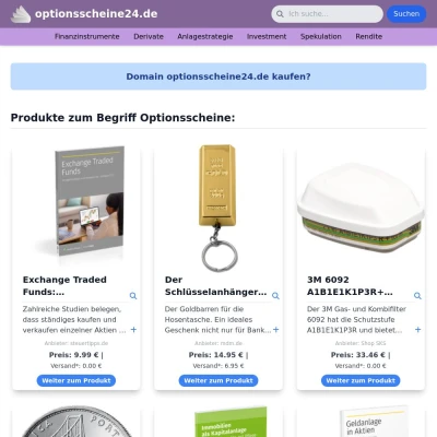 Screenshot optionsscheine24.de