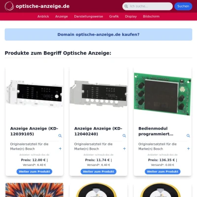 Screenshot optische-anzeige.de