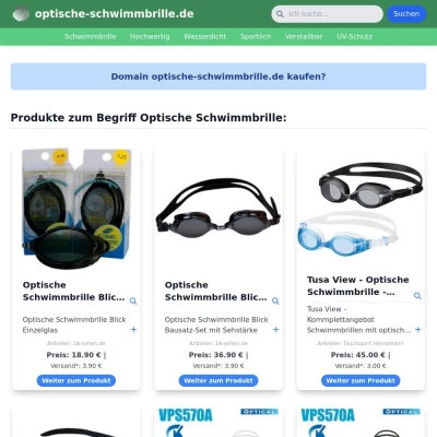 Screenshot optische-schwimmbrille.de