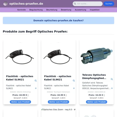 Screenshot optisches-pruefen.de