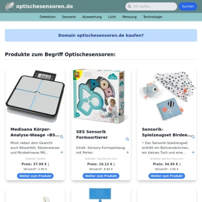 Screenshot optischesensoren.de