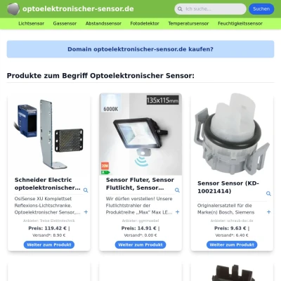 Screenshot optoelektronischer-sensor.de