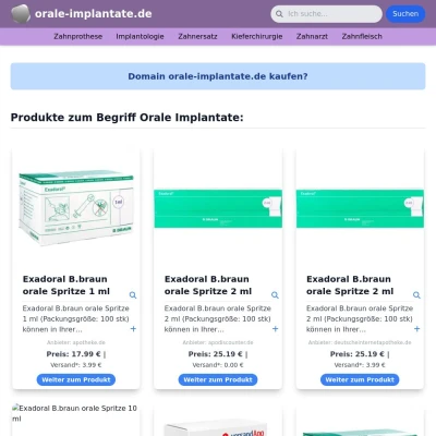 Screenshot orale-implantate.de