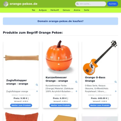 Screenshot orange-pekoe.de