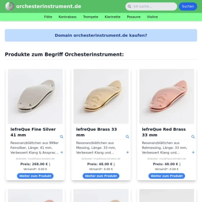 Screenshot orchesterinstrument.de