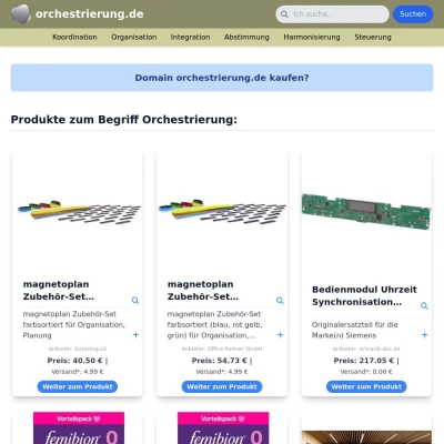 Screenshot orchestrierung.de