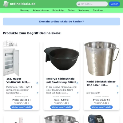 Screenshot ordinalskala.de