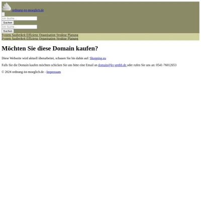 Screenshot ordnung-ist-moeglich.de