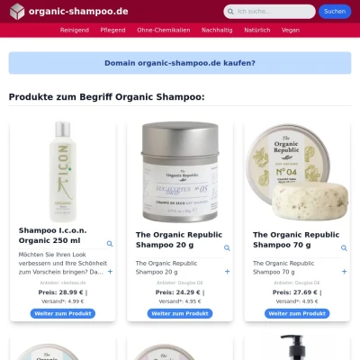 Screenshot organic-shampoo.de