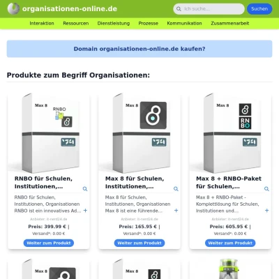Screenshot organisationen-online.de