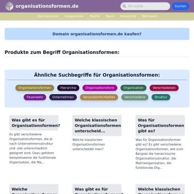 Screenshot organisationsformen.de