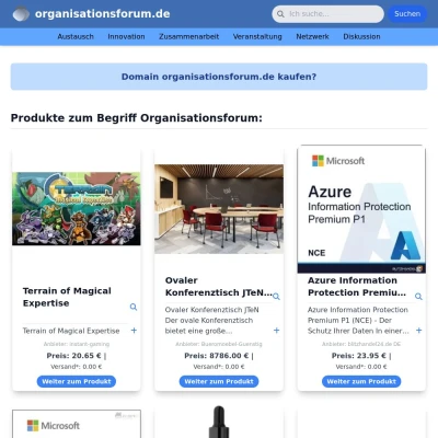 Screenshot organisationsforum.de