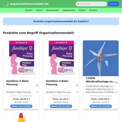 Screenshot organisationsmodell.de
