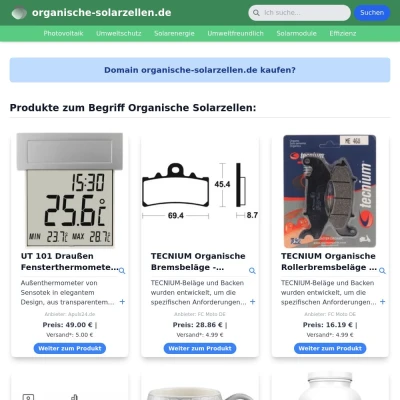 Screenshot organische-solarzellen.de
