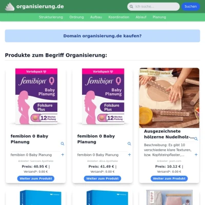 Screenshot organisierung.de
