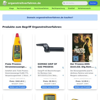 Screenshot organstreitverfahren.de