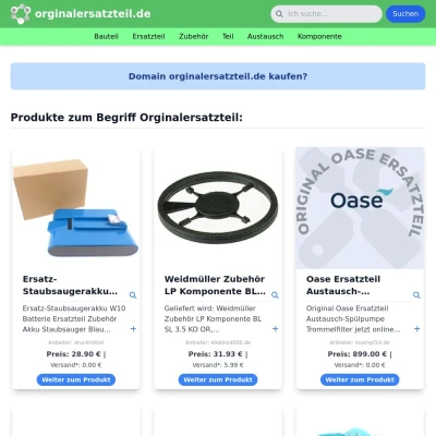 Screenshot orginalersatzteil.de