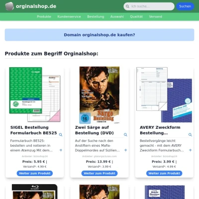 Screenshot orginalshop.de