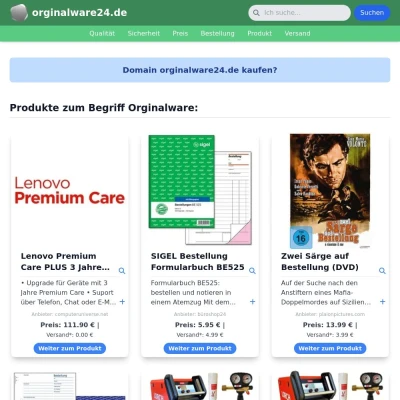 Screenshot orginalware24.de