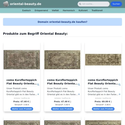 Screenshot oriental-beauty.de