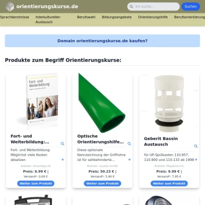 Screenshot orientierungskurse.de