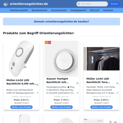 Screenshot orientierungslichter.de