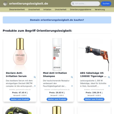 Screenshot orientierungslosigkeit.de