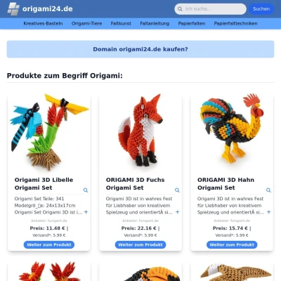 Screenshot origami24.de