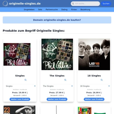 Screenshot originelle-singles.de