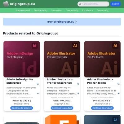 Screenshot origingroup.eu
