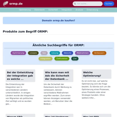 Screenshot ormp.de