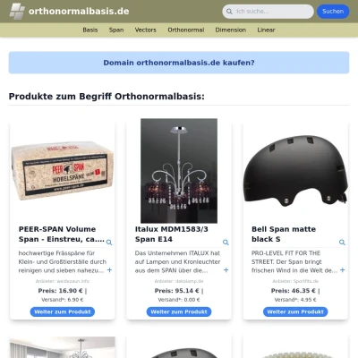 Screenshot orthonormalbasis.de