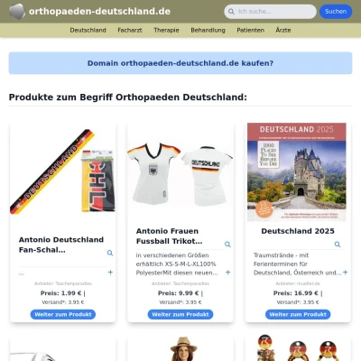 Screenshot orthopaeden-deutschland.de