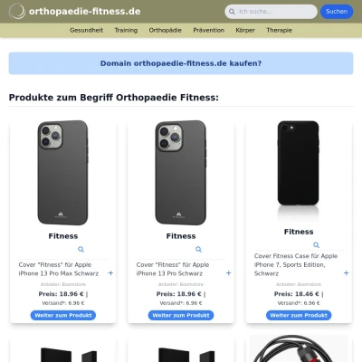 Screenshot orthopaedie-fitness.de