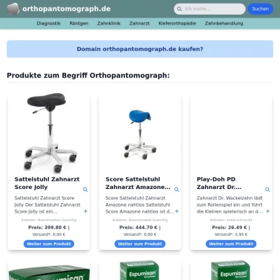 Screenshot orthopantomograph.de