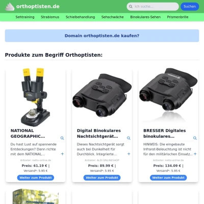 Screenshot orthoptisten.de