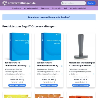 Screenshot ortsverwaltungen.de