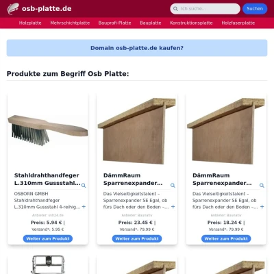 Screenshot osb-platte.de