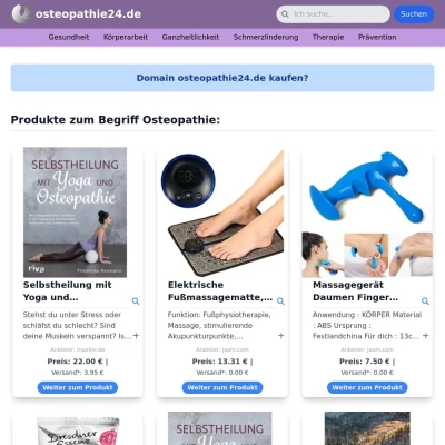 Screenshot osteopathie24.de