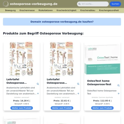 Screenshot osteoporose-vorbeugung.de